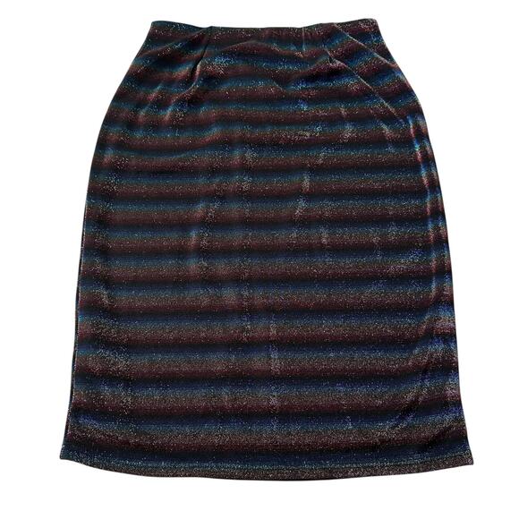 Soprano Multicolor Striped Metallic Lined Dress Women's Size Medium NWT | 3-25-1 - Picture 2 of 6